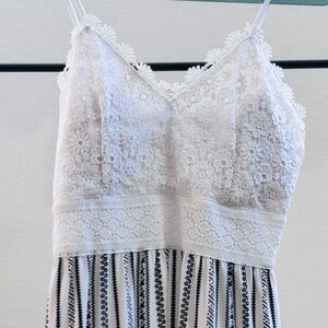 Black and White No Boundaries Maxi Dress